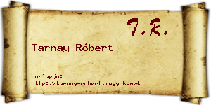 Tarnay Róbert névjegykártya