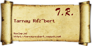 Tarnay Róbert névjegykártya